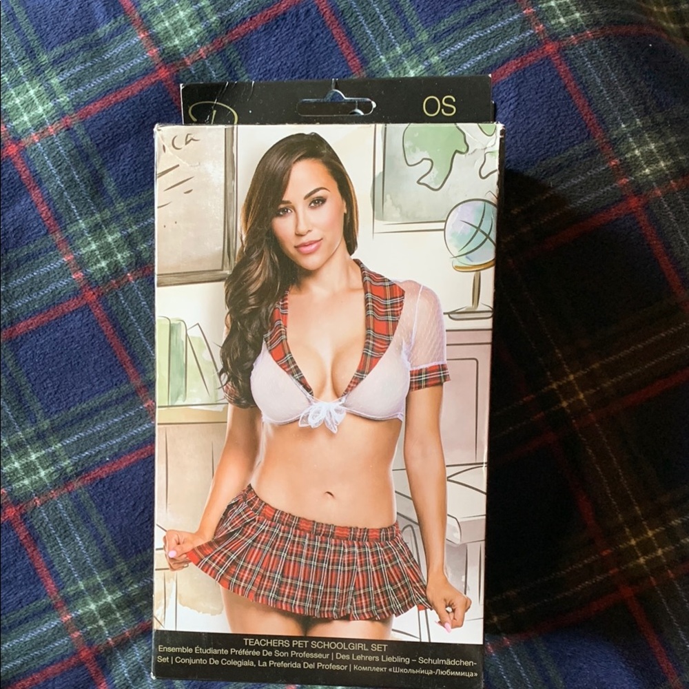 Plaid Schoolgirl Costume Set by Dreams Baci
